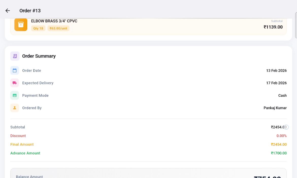 ORDER Le mobile ordering system showing order processing and real-time inventory tracking dashboard