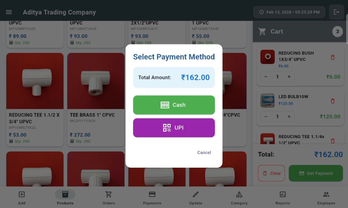 ORDER Le inventory management app product dashboard showing stock levels and product management interface